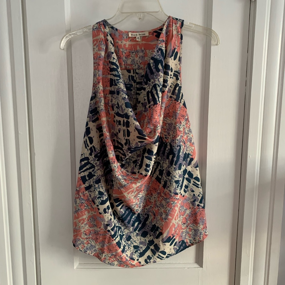 Drape-front top